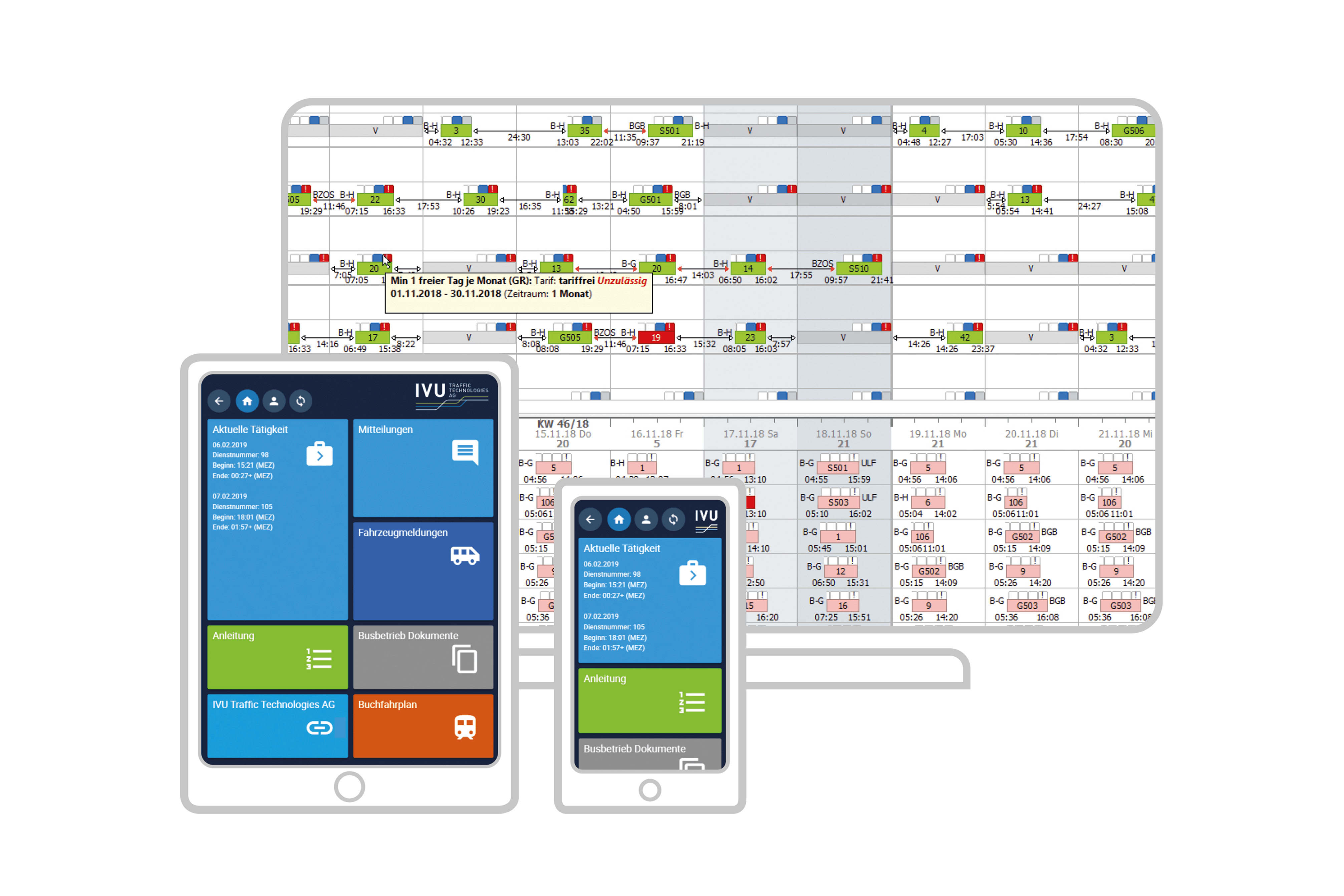 Software und Hardware für Personaldisposition - IVU.crew und IVU.pad